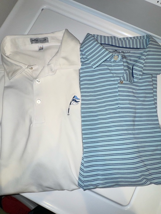 Peter Millar Other - Peter Millar Men's Polo Bundle - White and Light Blue Striped
